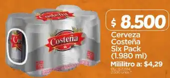 Surtimax Cerveza Costeña Six Pack 1980ml oferta