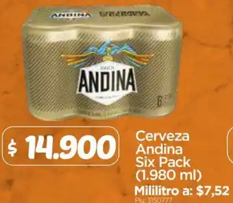 Surtimax Cerveza Andina Six Pack 1980ml oferta