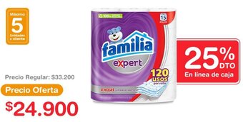 Makro Papel Higiénico Familia Expert 15 und x 28mt oferta
