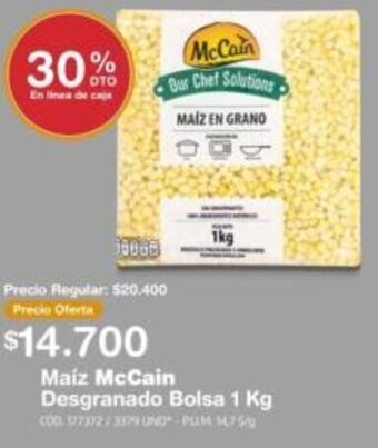 Makro Maíz McCain Desgranado Bolsa 1kg oferta
