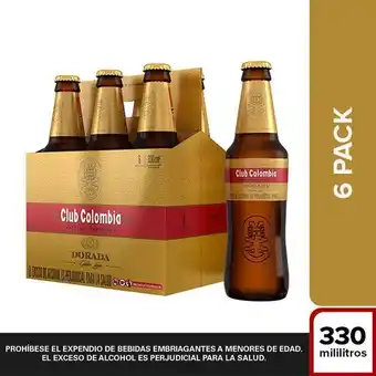 Carulla Sixpack cerveza dorada botella club colombia 1980 ml oferta