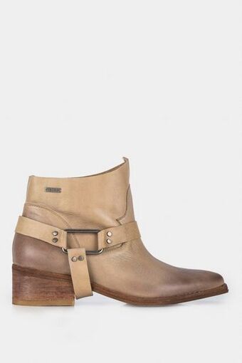 Vélez Botines tacón turmalina de cuero para mujer efecto artesanal oferta