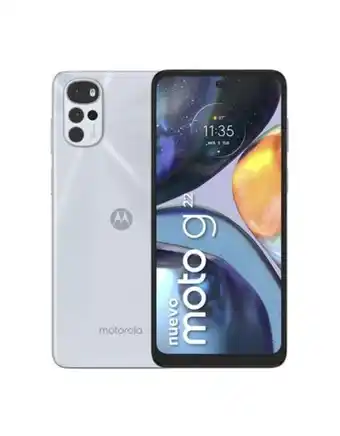 Flamingo Celular motorola g22 blanco 128gb 4ram 50mp + forro oferta
