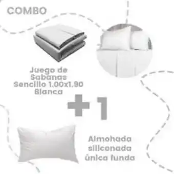Falabella Set sabana sencilla+1 almohada única funda oferta
