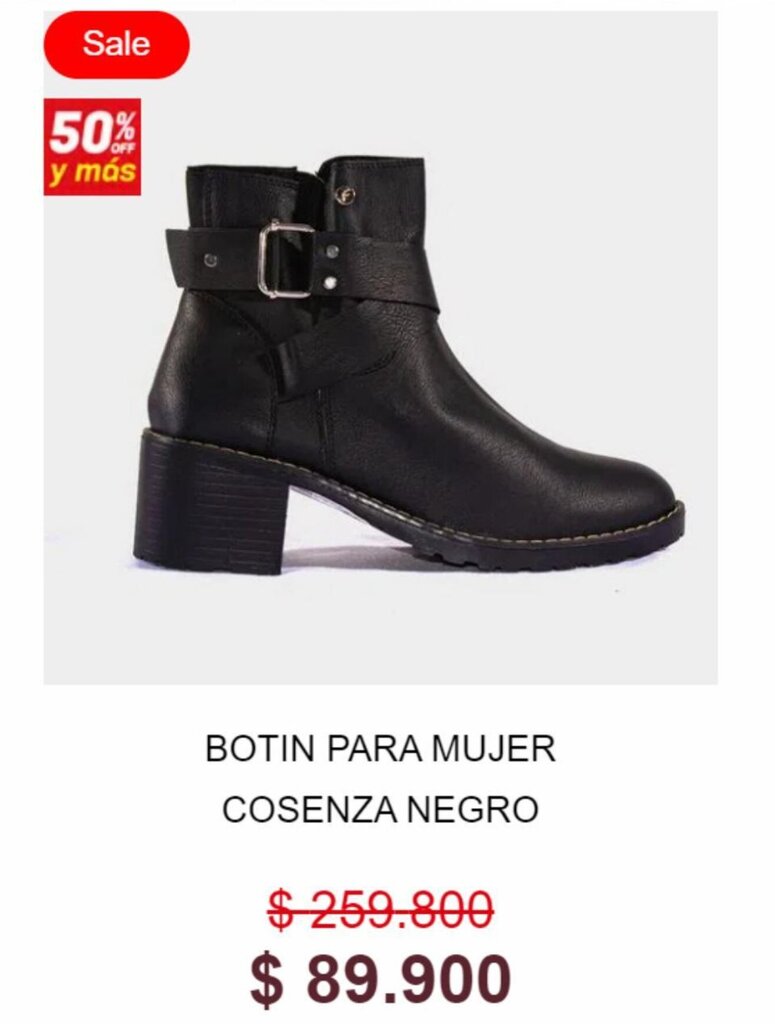 Oferta Botin para Mujer Cosenza Negro en Fiorenzi