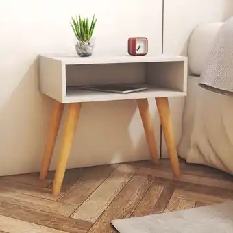 Éxito Combo 2 mesas de noche asturias blanco oferta