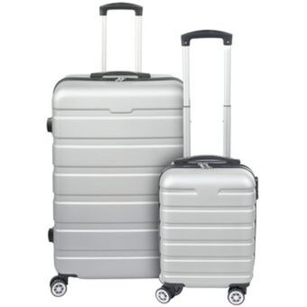Linio Set kit 2 maletas rigidas mediana bodega mano 4 ruedas viaje oferta