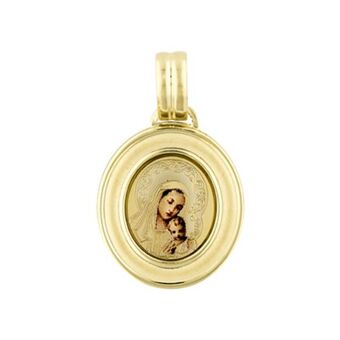 Kevin's Joyeros Medalla en oro amarillo de 18 kilates satinado, virgen oferta