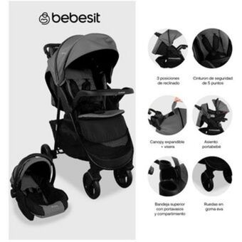 Linio Coche para bebe tipo moises + portabebe sienna modelo 2022 oferta
