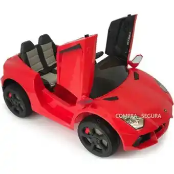Linio Carro moto electrico niños lamborghini llanta caucho 12v ctrol - rojo oferta
