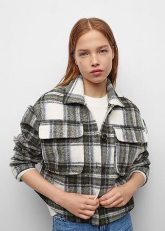 Mango Sobrecamisa cuadros oferta