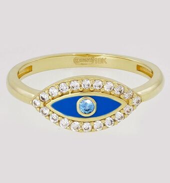Kevin's Joyeros Anillo en oro amarillo de 18 kilates, con zircones y zircones oferta