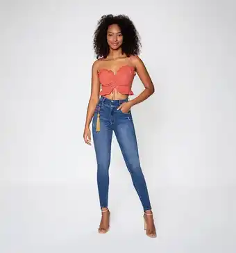 Studio F Crop con tiras de amarre y presillas oferta