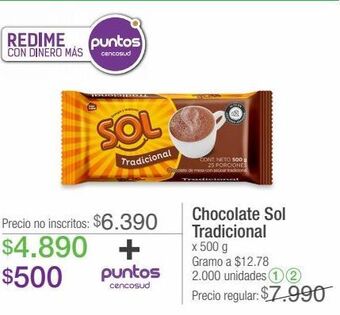 Jumbo Chocolate sol tradicional x 500 g oferta
