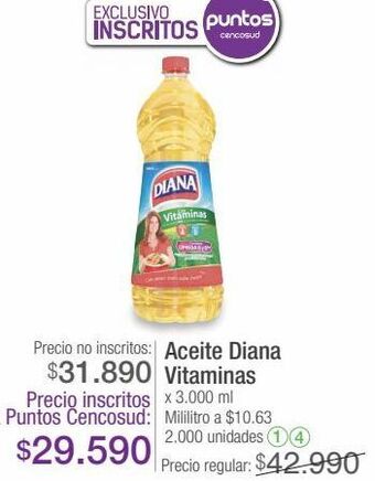 Jumbo Aceite diana vitaminas x 3.000 ml oferta