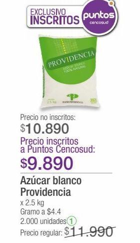 Azúcar blanco providencia x 2.5 kg