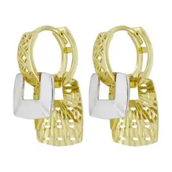 Kevin's Joyeros Candongas en oro amarillo de 18 kilates con visos oferta