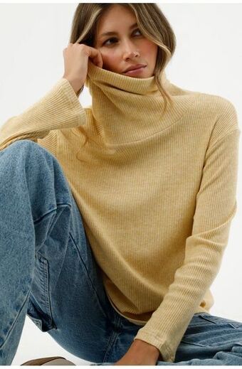 Tennis Buzo amarillo cuello alto para mujer oferta