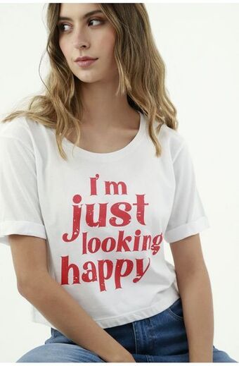 Tennis Camiseta blanca estampada para mujer oferta