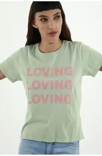 Tennis Camiseta verde con gráfico para mujer oferta