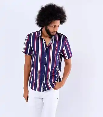 Stirpe Camisa hombre slim manga corta a rayas unser oferta