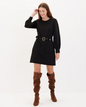 Julio Vestido silueta h mangas combinadas oferta