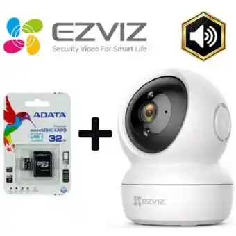 Cámara de seguridad ezviz 360 wifi 1080 micrófono + sd 32 gb