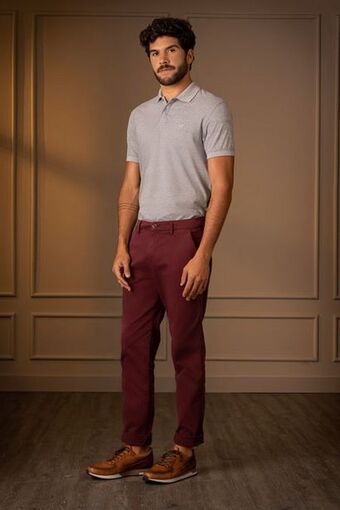 Vélez Pantalón chino italo para hombre semifitted oferta