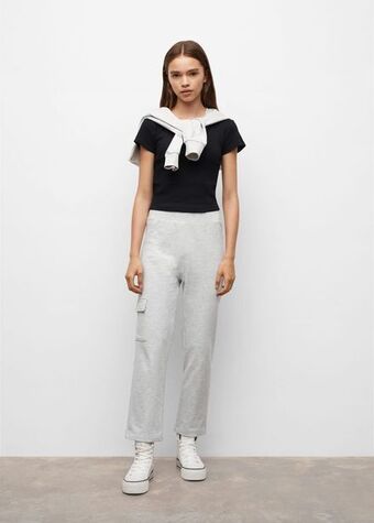 Mango Pantalón cargo algodón oferta