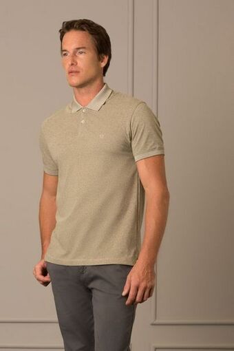 Vélez Polo paramo de algodón para hombre aspecto melange oferta