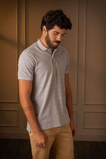 Vélez Polo paramo de algodón para hombre aspecto melange oferta
