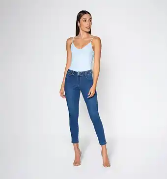 Studio F Jean ultraslim tiro medio pretina 2 boto oferta