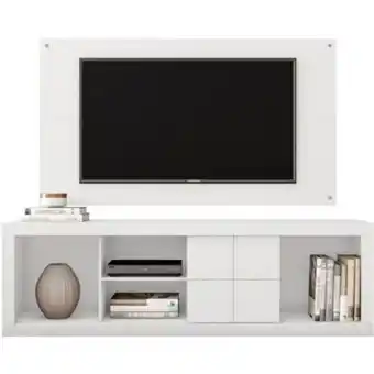Linio Combo panel tv hasta 65 pulgadas + rack cedro blanco multimuebles oferta