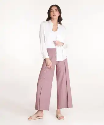Pat Primo Pantalón palazzo unicolor con prense en frente oferta