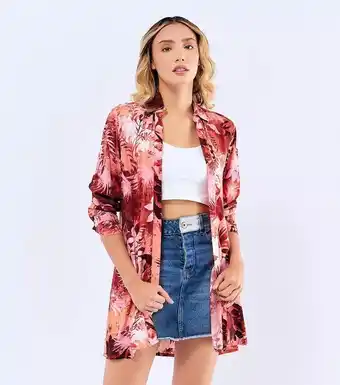 Stirpe Cardigan manga larga estampado hojas unser oferta