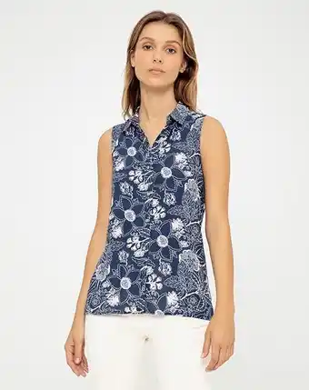 Camisa linka 2 azul estampado