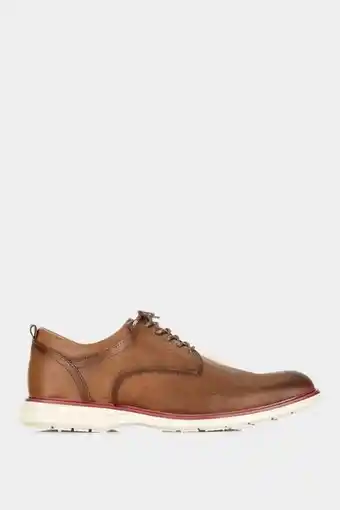 Vélez Zapatos cordón tivoli de cuero para hombre suela en goma cafe oferta