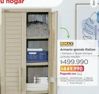 Easy Armario grande rattan oferta