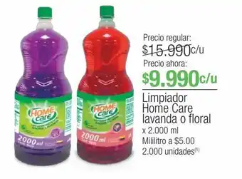 Jumbo Limpiador home care lavanda o floral x 2.000 ml oferta