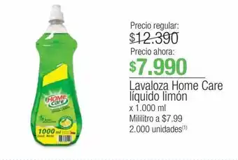 Jumbo Lavaloza home care líquido limón x 1.000 ml oferta