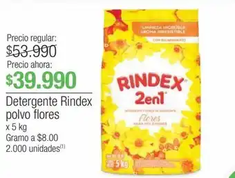 Jumbo Detergente rindex polvo flores x 5 kg oferta