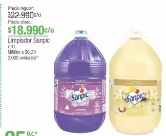 Jumbo Limpiador sanpic x 3 l oferta