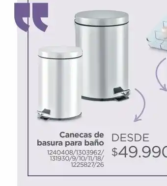 Easy Canecas de basura para baño oferta
