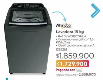 Easy Lavadora 19 kg whirlpool oferta