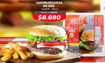 Hamburguesa de Res 450g