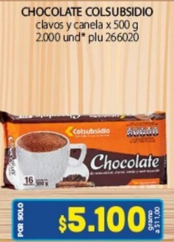 Colsubsidio Chocolate Colsubsidio 500g oferta