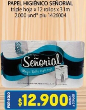 Colsubsidio Papel Higiénico Señorial 12 Rollos x 31m oferta
