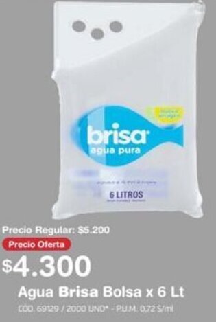 Makro Agua Brisa Bolsa 6L oferta