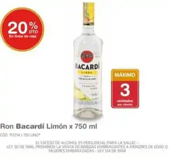 Makro Ron Bacardí Lemón 750ml oferta