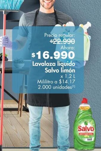 Metro Lavaloza líquido salvo limón x 1.2 l oferta